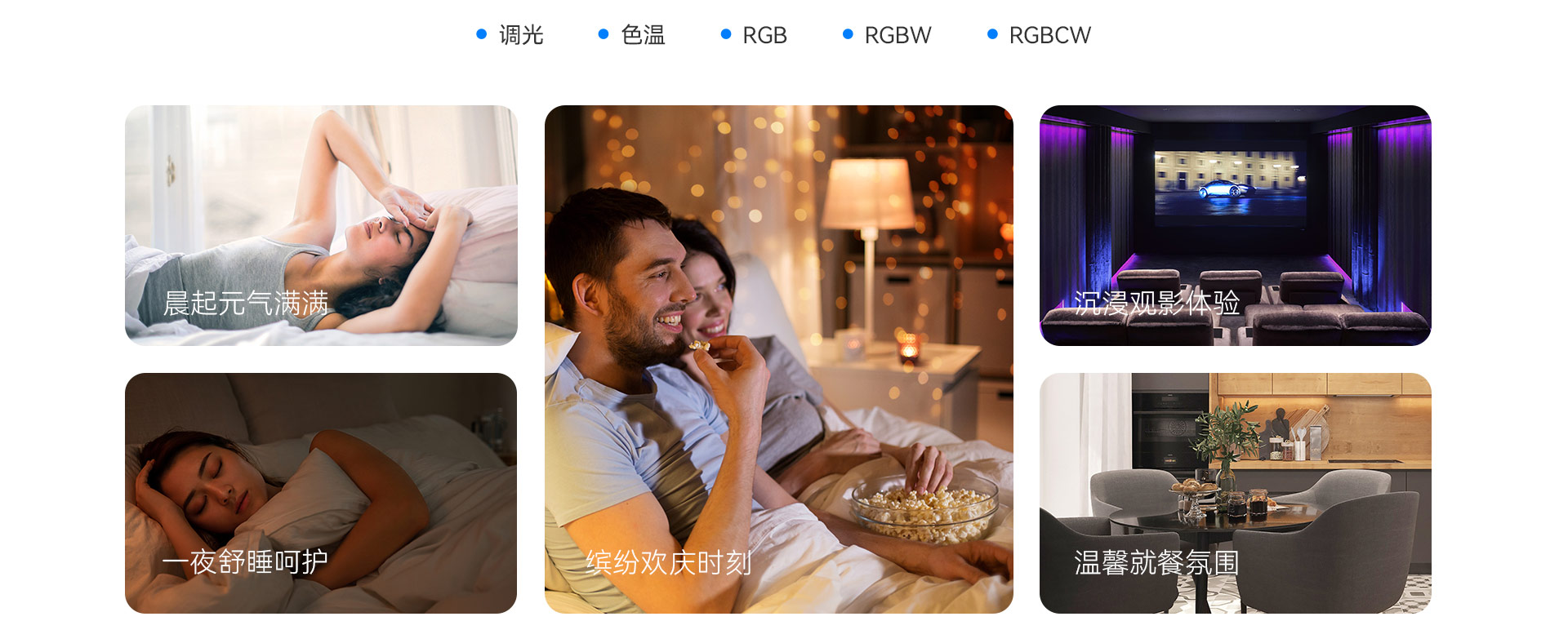 新增RGBCW控制，調(diào)光調(diào)色全面出色